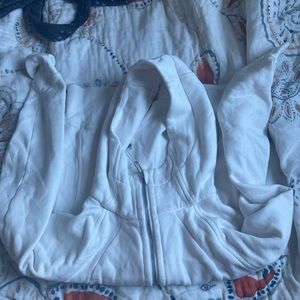 White Lululemon zip up